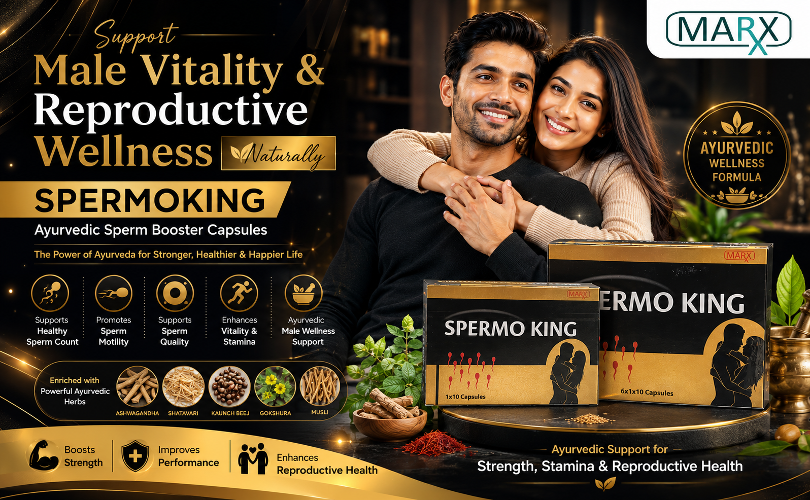 Best Ayurvedic Sperm Booster Capsules for Men's Fertility and Stamina