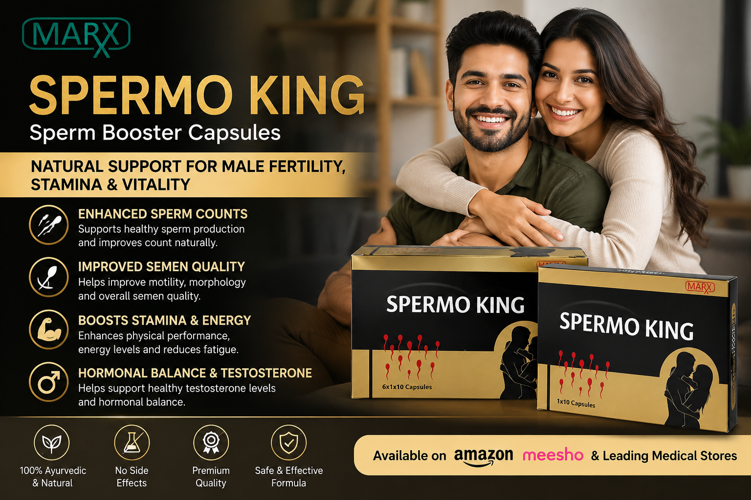 Improve Sperm Count Naturally with SPERMOKING Capsules by Marxx Pharma